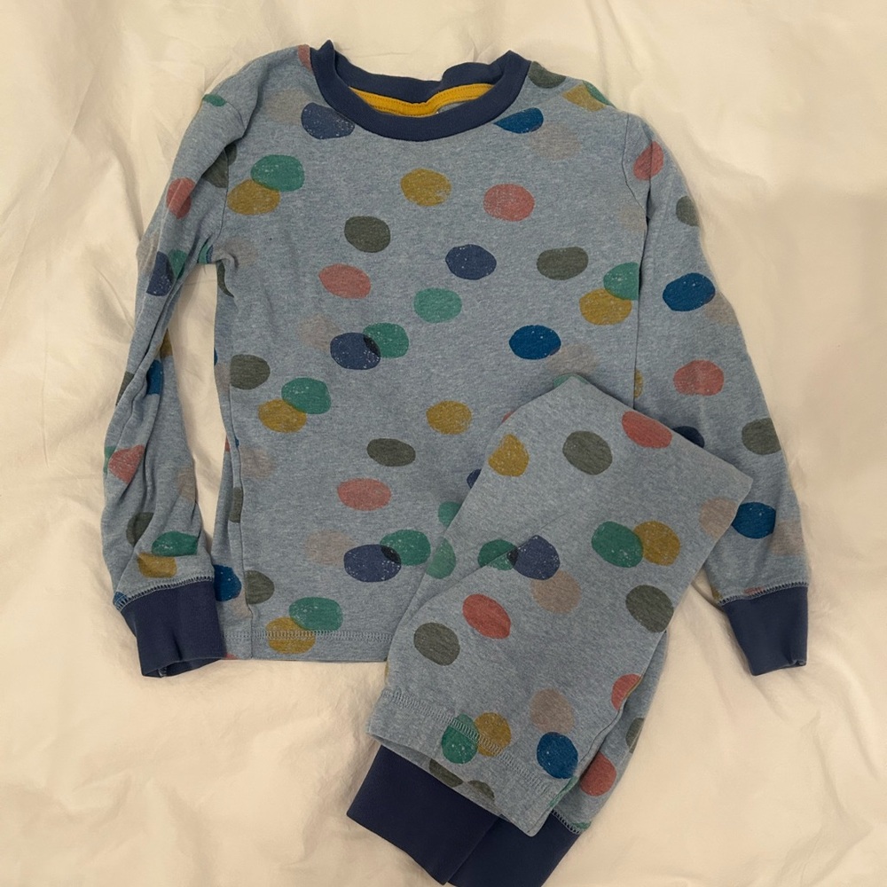 Boden Blue Polka Dot Pajama Set